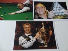 PAUL HUNTER SNOOKER LEGEND SIGNED REPRINT MASTERS TROPHY 2002 PHOTO + 2004 PHOTO