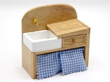 Dolls House Pine Sink Old