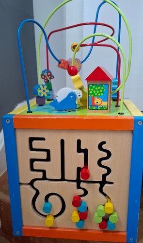 Wooden activity cube 1 - wooden,