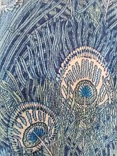 Remnant vintage HERA peacock feather  Liberty Tana Lawn cotton approx 43 x 31 cm