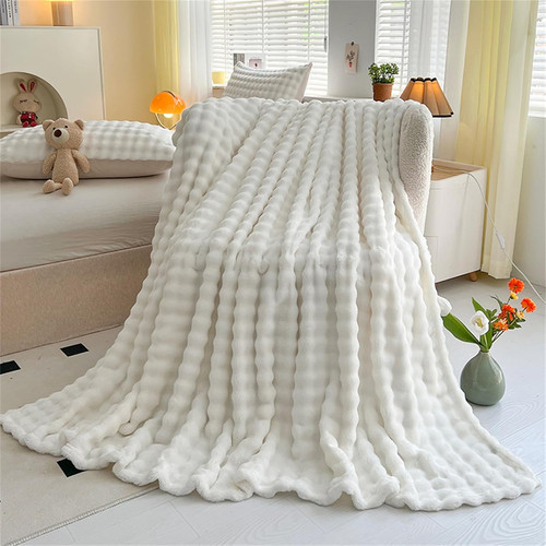 Fleece throw blanket white - throw,