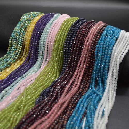 Faceted round beads 4mm - faceted,