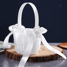 Flower Girl Basket Wedding Basket for Bridesmaid Anniversary Celebration