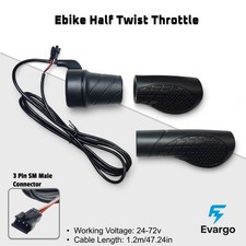 Ebike Half Twist Throttle Electric SM 3 Pin Bike Grip Electric Bike MTB