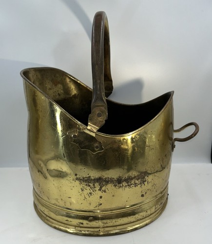 Vtg brass coal - vtg, bucket