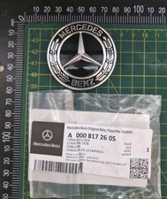 NEW Genuine Mercedes-Benz Black Wreath Flat Bonnet Badge Emblem A0008172605