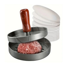 Burger Press Round Stainless Steel Burger Smasher Heavy Duty BBQ Patty Maker UK