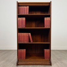 Antique 20th Century Globe Wernicke Style Open Bookcase ( REF AF-4644 )