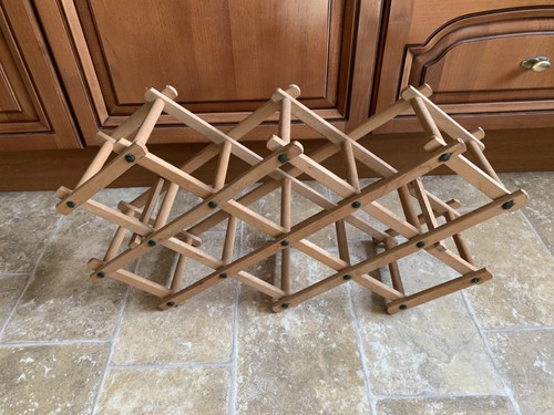 Vintage wooden folding wine - folding,
