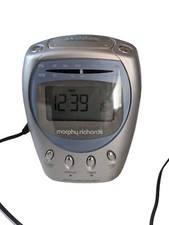 Morphy Richards Radio Alarm Clock 28025 Tested Silver