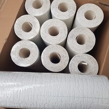 10 x AnaglyptaThick Textured Buckingham White Printable Vinyl Wallpaper RD6300