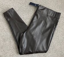 NEW M&S Ladies Brown Leather Look High Waisted Leggings Size 22R, 24S, 24R & 24L