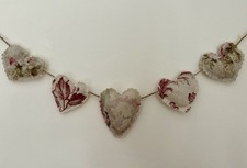 Laura Ashley Heart Bunting / Garland ~ Shabby Chic Floral Bunting  