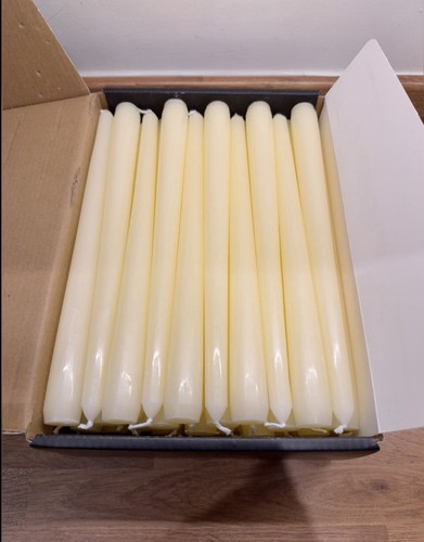50x ivory taper candles - 50x,