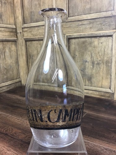 Antique clear glass apothecary - glass,