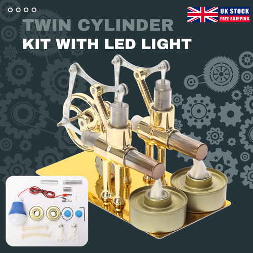 Twin cylinder stirling engine - cylinder,