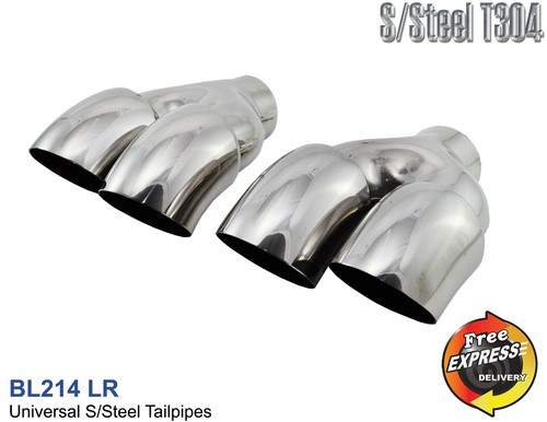 Exhaust tips set round dual