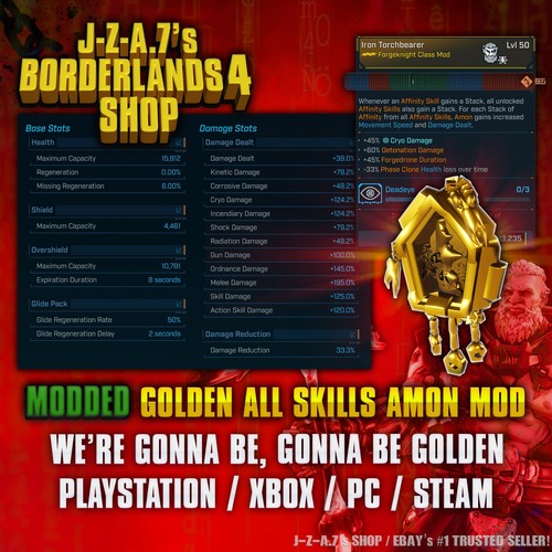 Borderlands modded golden - 4✨,