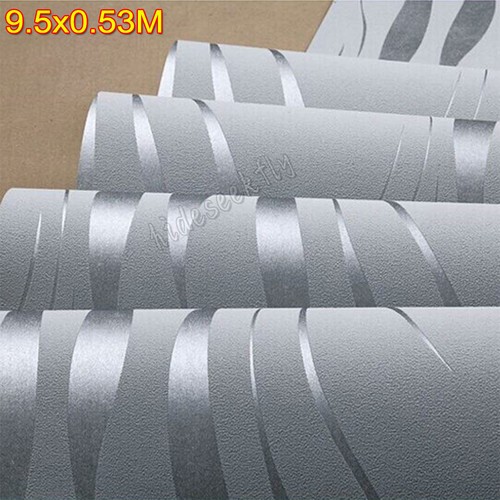Silver grey wallpaper roll - grey, 3d