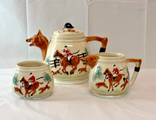 Vintage portland pottery fox - pottery,