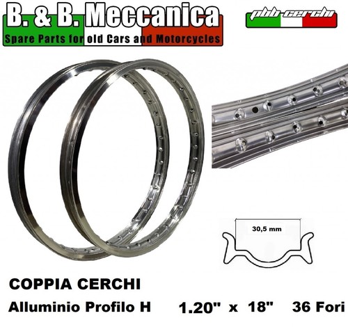 Pair wheels aluminum - aluminum, 1.20