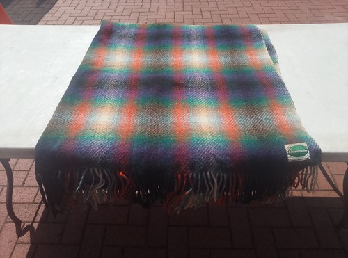 Vintage wool blanket tartan - blanket,