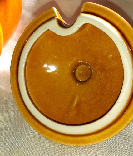 Crackle glazed honey - glazed, pot
