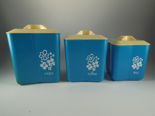 Vintage plastic canisters - vintage,
