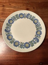 Figgjo Flint Tor Viking Turi-design Made in Norway Blue Floral Dinner Plate MCM