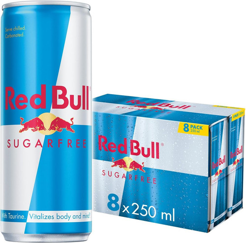 Red bull energy drink - red, sugar