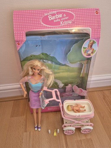 Vintage barbie walking with - barbie,