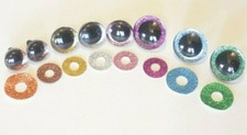 Pair 10mm-25mm Glitter Colored Extra Large Safety Eyes Teddy Bear Soft Toy Craft
