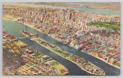 Vintage new york city - vintage, postcard