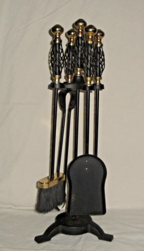Tall vintage black brass - tall, /