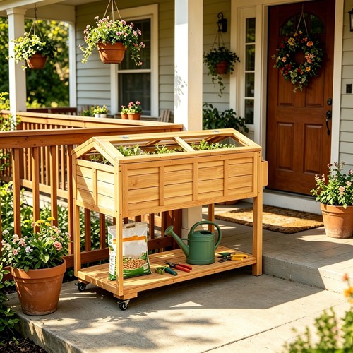Raised garden bed divided - garden,