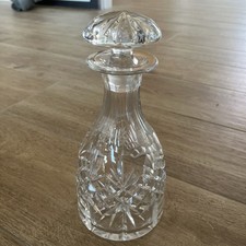 Vintage  Lead Crystal Decanter & Stopper 10 inches tall
