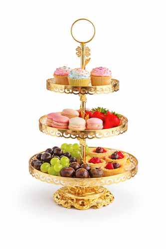 Luxury tier gold dessert - gold,