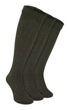 Mens 3 Pack Long Wool Traditional Kilt Socks | Knee High Soft & Comfy Socks