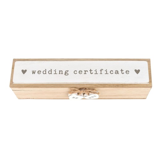 Wooden wedding certificate - wooden,
