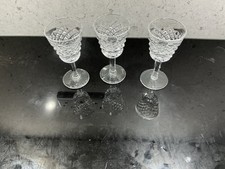 Waterford Crystal Alana Pattern  Liqueur/sherry Glasses Set Of Three