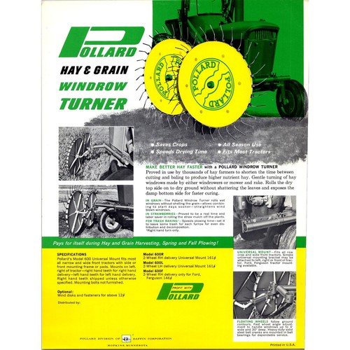Pollard hay grain - pollard, windrow
