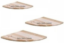 Natural Wooden Wood Corner Shelf Shelves Kit Display Storage Unit Wall Mounted