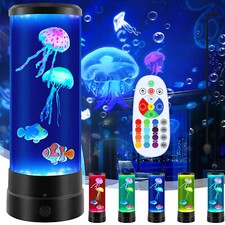 Jellyfish RGB Lamp Aquarium Lava Lamp Remote Control Jellyfish Night Light Gift