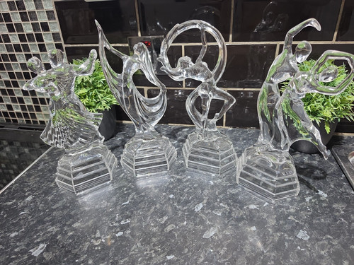 Art deco glass figurines - deco,