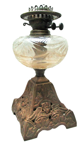 1903 oil lamp - oil, edwardian