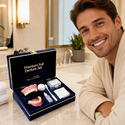 Temporary fake teeth - teeth, upper