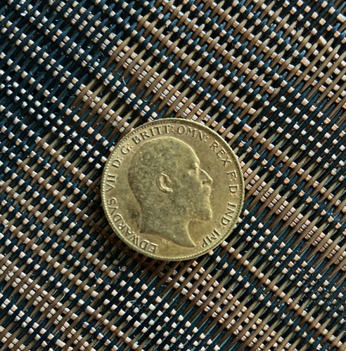 1909 gold half sovereign - gold,