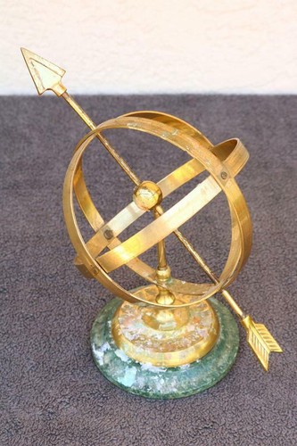 Sundial brass with arrow - sundial,
