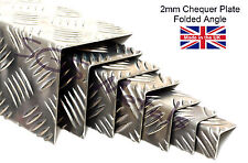 2.0mm Aluminium CHEQUER PLATE FOLDED ANGLE Wall Corner Protector