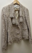 Women’s Zara Blazer Beige Size UK 12 / EUR 40 – Cotton with Lining – Pre-Owned